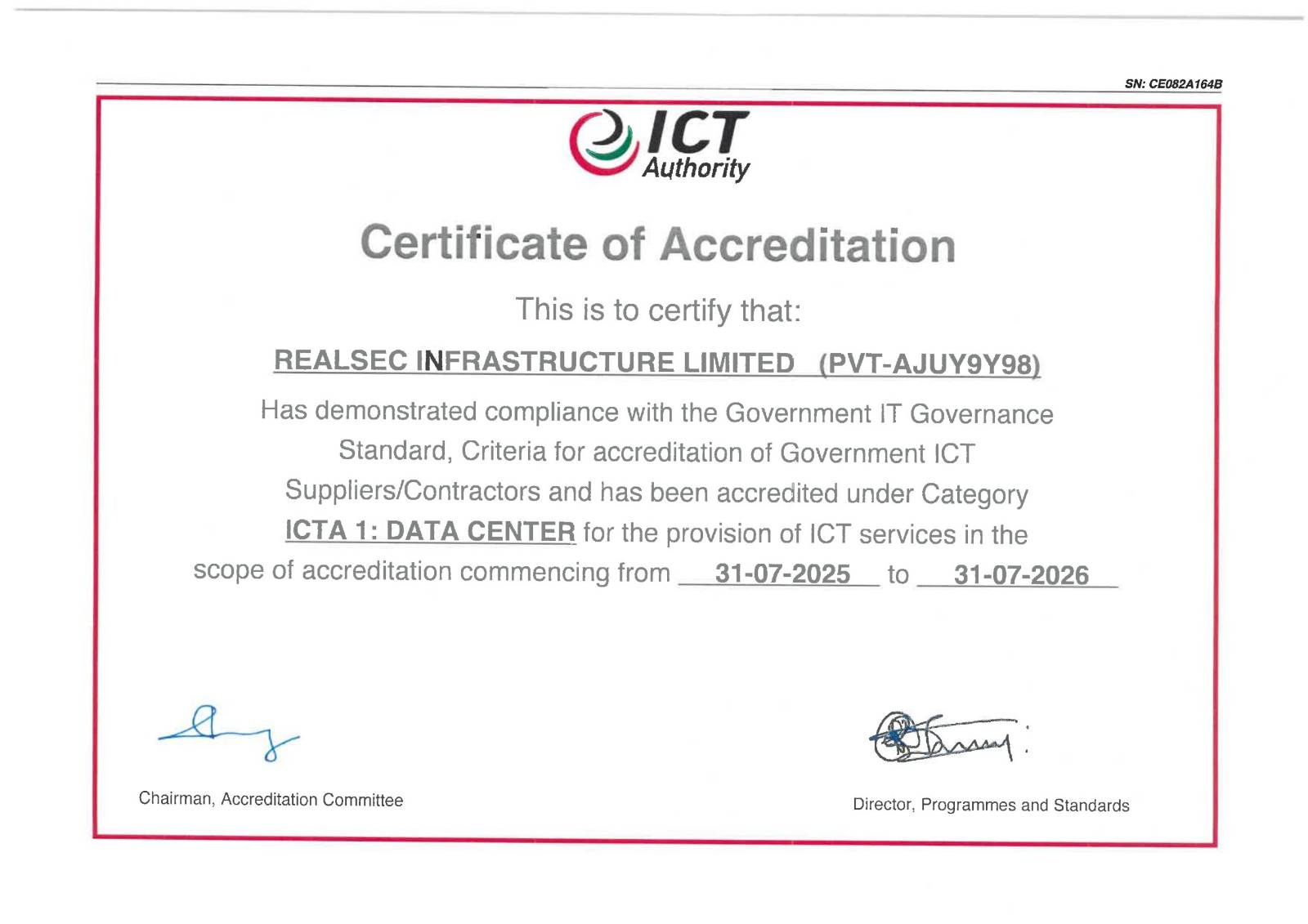 Data Centre Certification